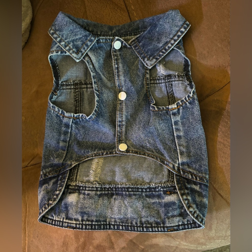 Pet Denim vest Size Large